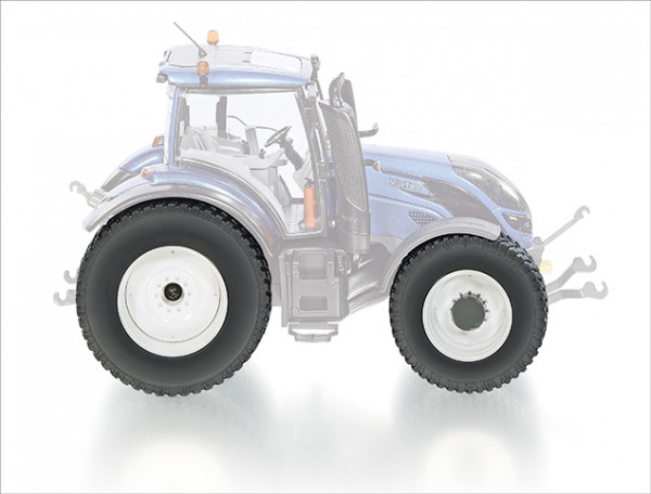 Rädersatz Kommunalbereifung für Valtra Traktor Baureihe T4 (Modell 2014-), 1:32, Wiking, mb