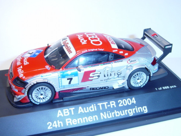 Audi TT-R, silber/rot, 24h Nürburgring 2004, Abt/Ekblom/Ekström/Huisman, Nr. 7, Schuco, 1:43, PC-Box