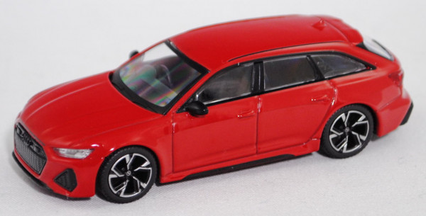 Audi RS 6 Avant (C8, Typ 4K / F2, Mod. 2019-), tangorot metallic, RHD, TrueScale MINI GT, 1:64, mb