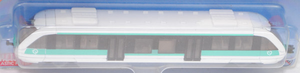 00102 F Nahverkehrszug (Modell 1999-, Epoche V), reinweiß, RATP-Logo, SIKU, ca. 1:114, P29e