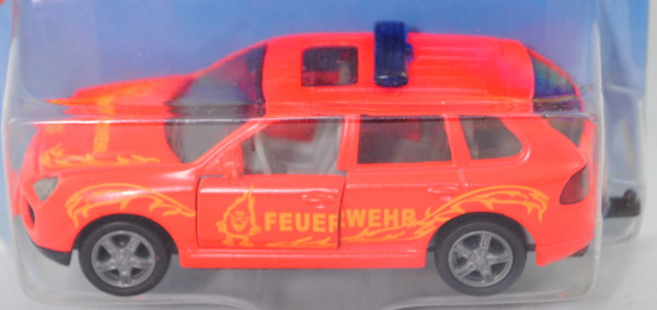 00006 Porsche Cayenne Turbo (Mod. 02-06) Feuerwehr-Kommandowagen, leuchtrot, SIKU, 1:57, P29a