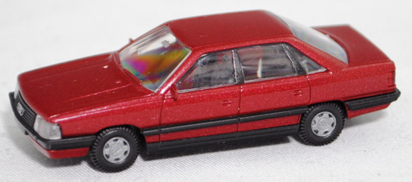 Audi 200 Turbo (Baureihe C3, Typ 44, Mod. 1985-1987), purpurrotmetallic, Rietze, 1:87, Werbebox (m-)