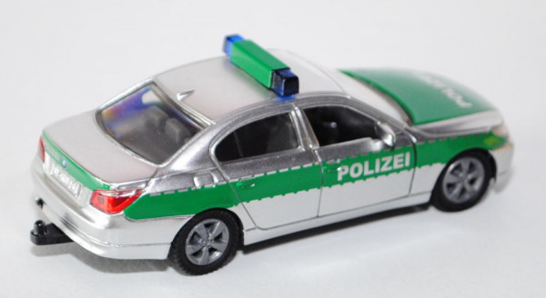 00006 BMW 545 i (Typ E60, Modell 2003-2007) Polizei-Streifenwagen, weißaluminiummetallic, innen stau