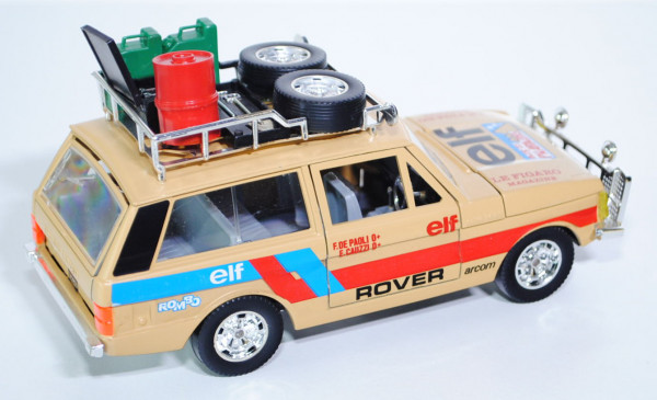Range Rover Safari, Modell 1984, sandgelb, elf / LE FIGARO / MAGAZINE / ROVER, Türen + Motorhaube +