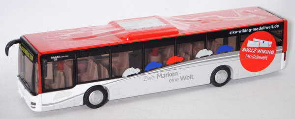 00405 MAN Lion's City Solobus mit 3 Türen (Mod. 2004-2017), rot/grau, siku-wiking-modellwelt.de, mb