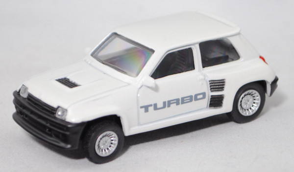 Renault 5 Turbo (Modell1980-1982, Baujahr 1980), perlmutt weiß metalllic, TURBO, 1:54, Norev, mb