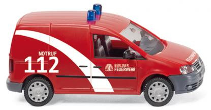 Feuerwehr - VW Caddy II (Typ 2K), Modell 2003-2010, feuerrot, NOTRUF / 112 / BERLINER / FEUERWEHR, W