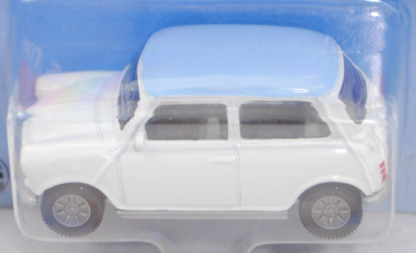 00604 GB MINI Cooper 1.3i (Typ MK VI, Mod. 91-96), reinweiß, Dach hell-pastellblau, SIKU, 1:52, P28a