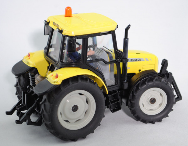 00601 Massey Ferguson MF 5460 Dyna-4 Traktor (Modell 2007-2008), zinkgelb/mattschwarz, GB-Nummernsch