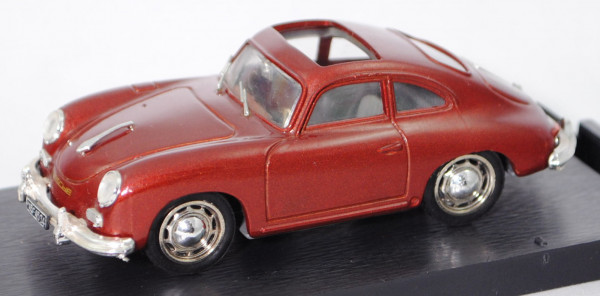 Porsche 356 Coupé (Typ Urmodell, Modell 1951-1955), hell-oxidrotmetallic, brumm, 1:43, PC-Box