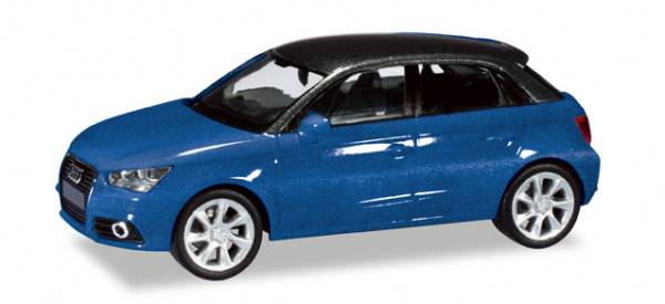 Audi A1 Sportback (Typ 8XA, Mod. 2012-2014), scubablau metallic, Herpa, 1:87, mb (EAN 4013150347419)