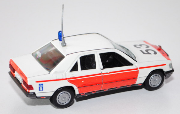 Mercedes-Benz 190 (Baureihe W 201) Rijkspolitie, Modell 1982-1988, reinweiß/leuchtrot, RIJKSPOLITIE