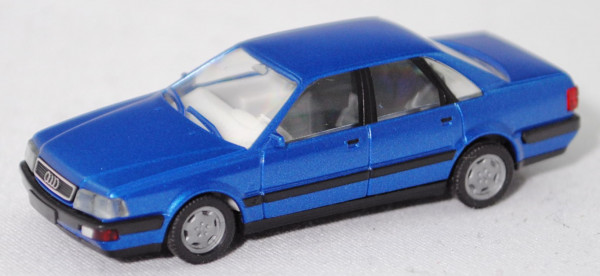 Audi V8 (Baureihe D11, Typ 4C, Mod. 88-94), enzianblaumet. (vgl. indigo perleffekt), Herpa, 1:87, mb