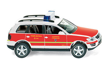 VW Touareg Feuerwehr Düsseldorf, weiß/rot, Wiking, 1:87, mb