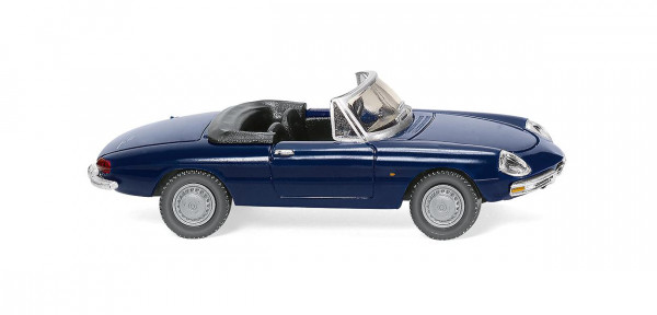 Alfa Romeo Spider (1. Generation, Baureihe 105/115, Modell 1966-1969), dunkelblau, Wiking, 1:87, mb