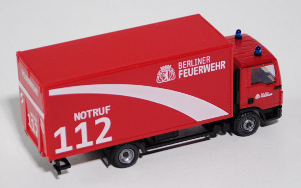 Feuerwehr Leipzig - MAN TGL, rot/schwarz, BERLINER / FEUERWEHR / NOTRUF / 112, Sondermodell INTERSCH