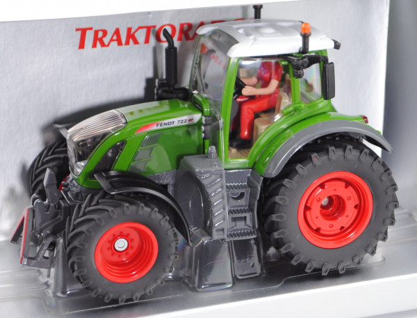 00301 Fendt 722 Vario (2015) Traktor (Modell 2014-), nature grün, DK-Nummernschild, Werbeschachtel