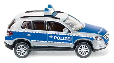 Polizei VW Tiguan, Modell 2007-2011, reflexsilber/blau, POLIZEI, Wiking, 1:87, mb
