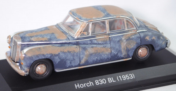 Horch 830 BL (Mod. Juli 1953), schwarz mit Patina, Norev / Provence Moulage, 1:43, PC-Box (Limited)
