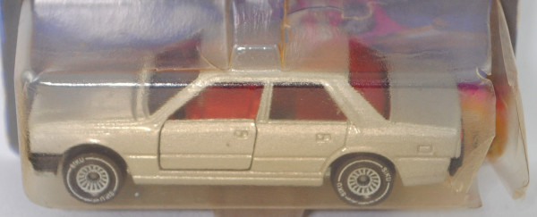 00003 Peugeot 505 STi (Typ 551A, Mod. 1979-1982), silber, SIKU, 1:57, P21 (Blister vergilbt + offen)