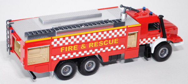 00600 Mercedes Zetros 2733 (6x6) Feuerwehr, Modell 2008-, karminrot/cremeweiß, FIRE & RESCUE, 1:50,