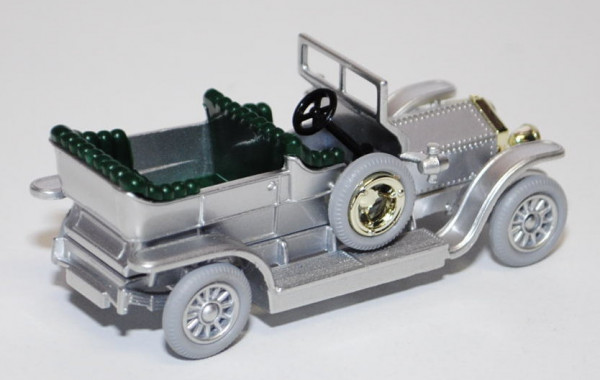 Rolls-Royce Silver Ghost, Modell 1907, silber, OLDTIMER-COLLECTION, JANUS by Lledo, ca. 1:50, mit Ze