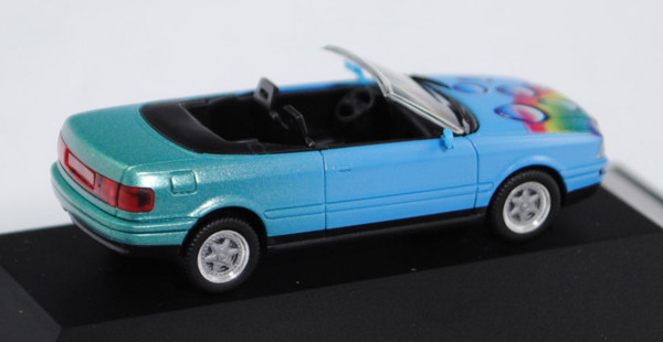 Audi Cabriolet (B4, Typ 8G, Modell 1991-2000), lichtblau/türkisblaumetallic, innen schwarz, ART COLL