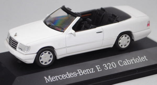 Mercedes-Benz E 320 Cabriolet (A 124, MOPF 2, Modell 1993-1997), polarweiß, Herpa, 1:43, PC-Box