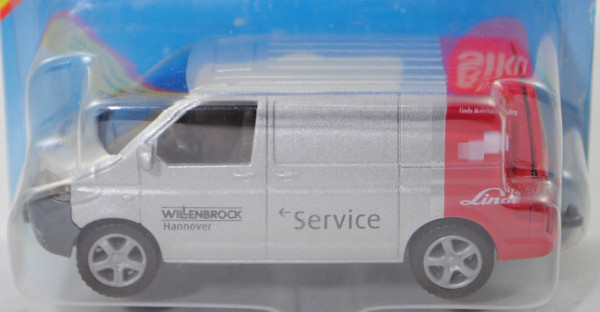 WILLENBROCK VW T5.1 Transporter, silbergraumetallic/dunkel-himbeerrot, WILLENBROCK, SIKU, P29a