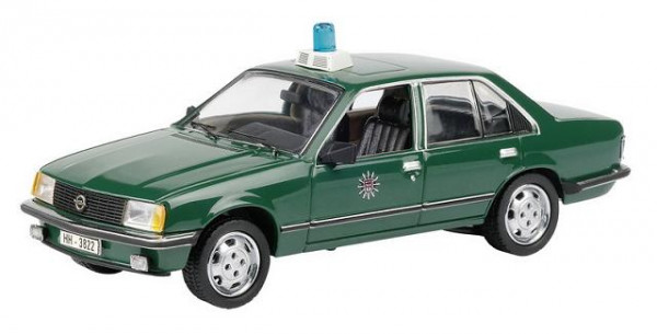 Opel Rekord E1 (Modell 1981-1982), moosgrün, Polizei Hamburg, Schuco, 1:43, PC-Box (Limited Edition)