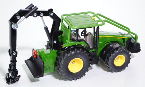 John Deere 8430 Forsttraktor mit Überrollbügel, smaragdgrün/zinkgelb, JOHN DEERE 8430, 1:50, L17mpK