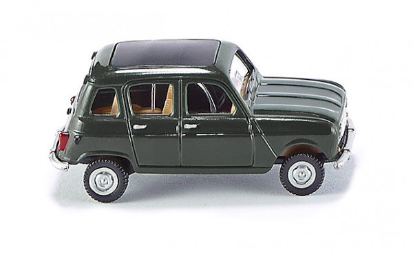 Renault 4 mit Faltdach (Typ R4, Modell 1961-1967, Baujahr 1961), tannengrün, Wiking, 1:87, mb