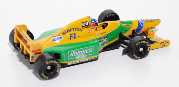 Benetton Ford B 193, signalgelb/dunkel-gelbgrün, Formel 1 Saison 1993, Team: Camel Benetton Ford (3.