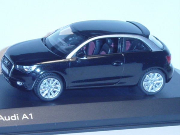 Audi A1, Mj. 2010, phantomschwarz, Kyosho Corporation, 1:43, Werbeschachtel