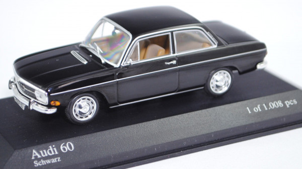Audi 60 L (Typ F103, Modell 1970-1972), schwarz (Verkaufskennzeichen 10), Minichamps, 1:43, PC ...