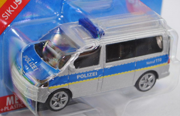 00002 VW T5 facelift Multivan (Modell 2009-2015) Polizei-Mannschaftswagen, weißaluminiummetallic/ver