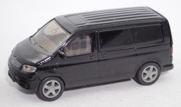00301 VW T5.1 Transporter (Typ 7H, Modell 03-09), schwarz, innen grau, o.K., B21 silbergrau, Limited