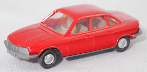 003j NSU Ro 80 (Typ 80, Modell 1967-1972, Baujahr 1967), rot, innen hellgelbgrau, Wiking, 1:87