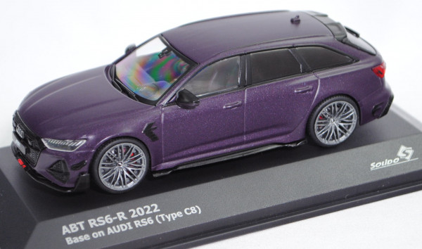 ABT Audi RS6-R (4. Gen. RS6, Baureihe C8, Mod. 2020-2021), merlin purple matt, Solido, 1:43, PC-Box