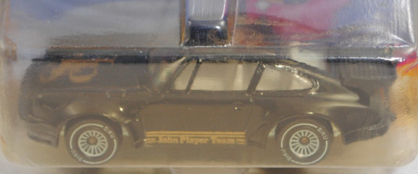 00001 Porsche 911 Turbo 3,3 (G-Modell, Modell 78-89) Rallye, schwarz, JPS, SIKU, 1:54, P21 vergilbt