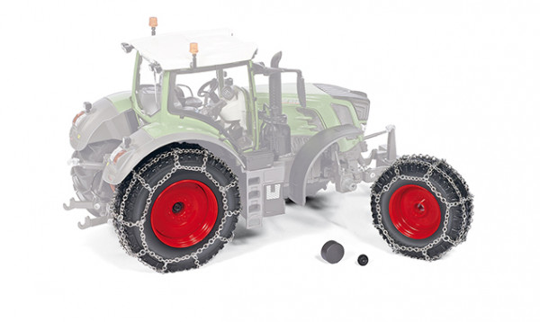 Rädersatz mit Ketten für Fendt 828 Vario Traktor (Modell 2014-), 1:32, Wiking, mb