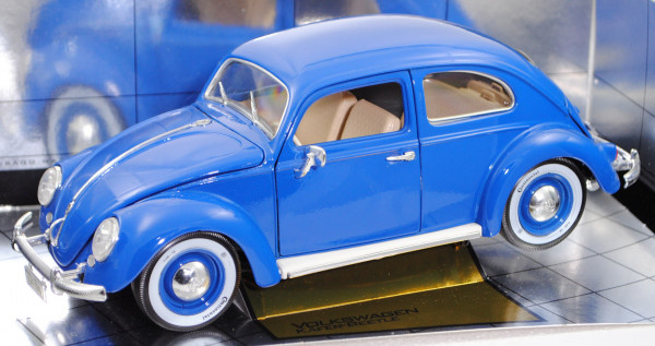 VW Käfer 1200 Limousine (Typ 11, Modell 1955-1957), blau, playbear® / Made by Bburago, 1:18, mb