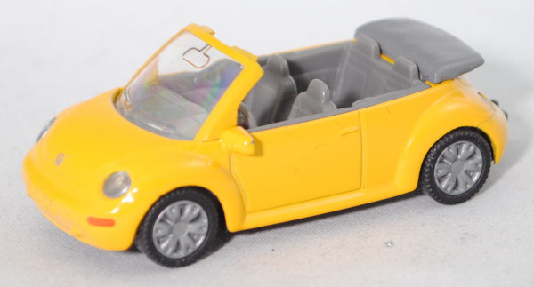VW New Beetle Cabrio 2.0 (Typ 1Y, Mod. 2003-2005), gelb, B16 silbergrau, Lackfehler am Außenspiegel