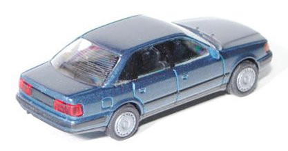 Audi 100 quattro (C4), Modell 1990-1994, grünblaumetallic, mit Radblenden, Rietze, 1:87, mb