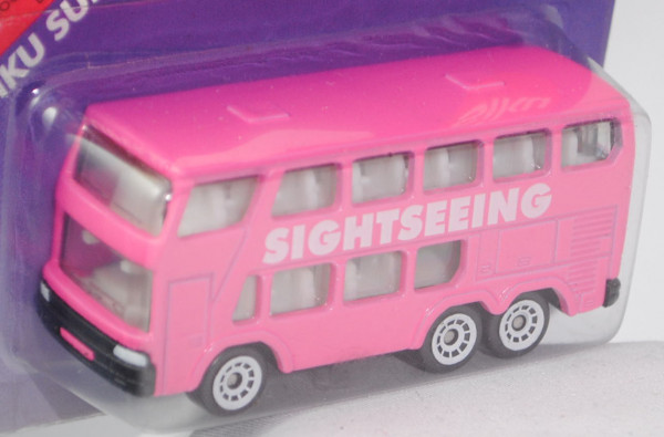 Doppeldecker-Bus, erikaviolett, innen reinweiß, Lenkrad integriert, SIGHTSEEING, C2 weiß, P25