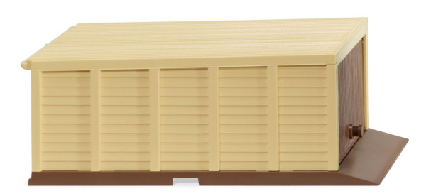 Selbstbau-Garage (Hersteller: 3S, Modell 1967-), elfenbein/blassbraun, Wiking, 1:87, mb