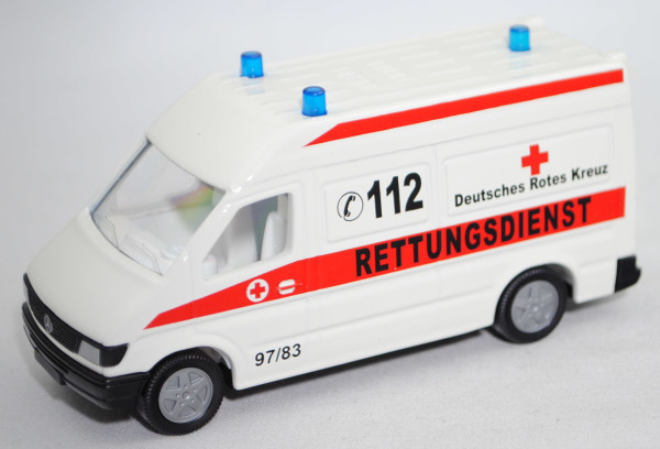 00001 MB Sprinter I Rettungswagen, weiß/rot, C 112/Deutsches Rotes Kreuz/RETTUNGSDIENST, SIKU, L15