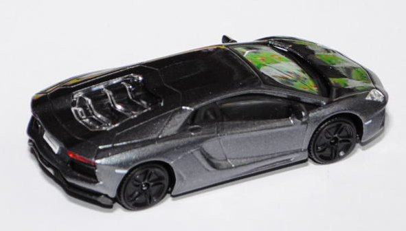Lamborghini Aventador LP 700-4, graumetallic, innen schwarz, Bburago, 1:43, mb