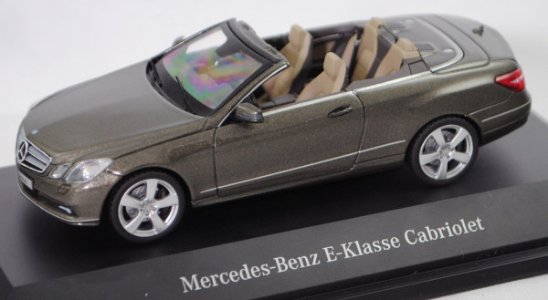Mercedes-Benz E 500 Cabriolet (A 207, Mod. 2010-2011), stannitgrau metallic, Schuco, 1:43, Werbebox