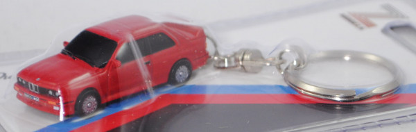 BMW M3 (Baureihe E30, Mod. 1986-1990) als Schlüsselanhänger, signalrot, Z MODELS, ca. 1:87, Blister